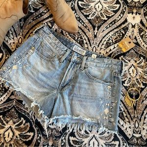 Lucky Brand Embroidered Boyfriend Shorts